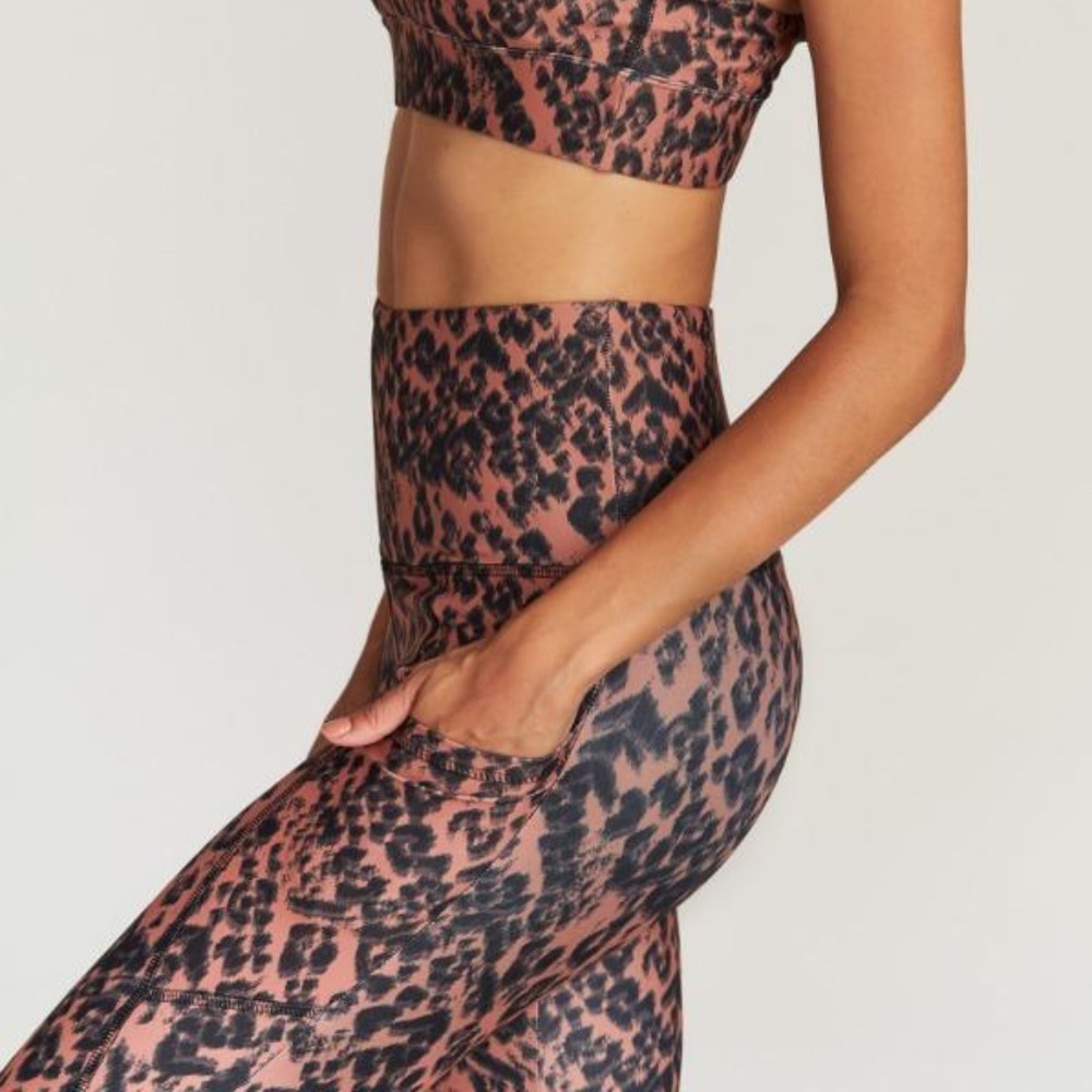 NWT STRUT THIS FLYNN ANKLE LEGGING RUST CHEETAH - Picture 5 of 9